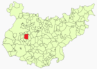 Расположение муниципалитета Санта-Марта-де-лос-Баррос на карте провинции