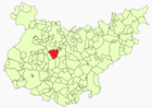 Расположение муниципалитета Альмендралехо на карте провинции