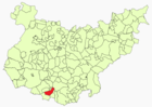 Расположение муниципалитета Сегура-де-Леон на карте провинции