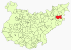 Расположение муниципалитета Сируэла на карте провинции