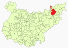 Расположение муниципалитета Таларрубьяс на карте провинции