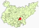 Расположение муниципалитета Валенсия-де-лас-Торрес на карте провинции