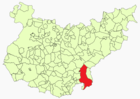 Расположение муниципалитета Асуага на карте провинции