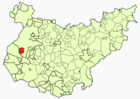 Расположение муниципалитета Вальверде-де-Леганес на карте провинции