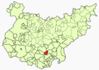 Расположение муниципалитета Вильягарсиа-де-ла-Торре на карте провинции