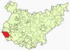 Расположение муниципалитета Вильянуэва-дель-Фресно на карте провинции