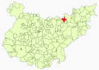 Расположение муниципалитета Аседера на карте провинции