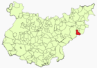 Расположение муниципалитета Сарса-Капилья на карте провинции