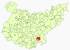Расположение муниципалитета Берланга на карте провинции