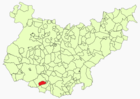 Расположение муниципалитета Бодональ-де-ла-Сьерра на карте провинции