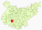 Расположение муниципалитета Бургильос-дель-Серро на карте провинции