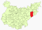 Расположение муниципалитета Кабеса-дель-Буэй на карте провинции