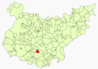 Расположение муниципалитета Кальсадилья-де-лос-Баррос на карте провинции