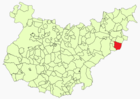 Расположение муниципалитета Капилья на карте провинции
