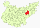 Расположение муниципалитета Кастуэра на карте провинции
