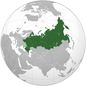 Союзное государство на карте мира. Светло-зелёным обозначены территории, международно признанные частью Украины: Крым, аннексированный в 2014 году, и четыре области, частично захваченные и аннексированные в 2022 году.