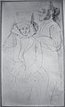 Крестьянки с намиткой (Давид-Городокско-Туровский строй). Рисунок Гелены Скирмунт, 1855 г.