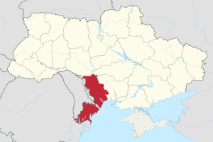 Одесская область на карте