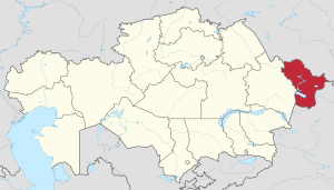 Восточно-Казахстанская область на карте