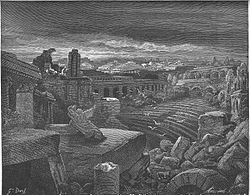 Видение разрушения Вавилона. Гравюра Гюстава Доре