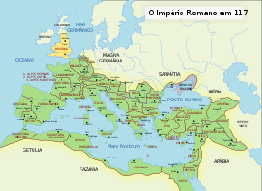 Римская провинция Британия около 117 года.