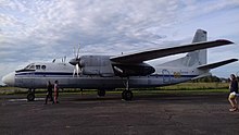Данный экземпляр совершил певый полёт 26 июля 1968 года. Это был первый Ан-26, эксплуатируемый в Литовском УГА, в 1991 году перешёл авиакомпании «Литовские авиалинии», а в 1994 году - в ВВС Литвы. В последнем эксплуатировался до 1996 года, затем переехал в Каунасский Музей Авиации.