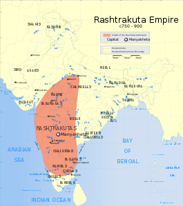 Раштракуты на карте Индии.