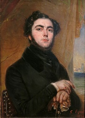 Эжен Сю на портрете работы Леполя (1835)
