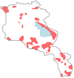 Карта расселения азербайджанцев[прим. 4] в Армянской ССР в 1926 году