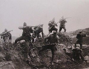 Греческая пехота атакует на реке Эрмос