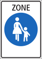 Дорожный знак «Пешеходная зона» в Германии