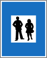 Дорожный знак «Пешеходная зона» в Австрии