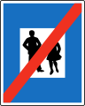 Дорожный знак «Конец пешеходной зоны» в Австрии
