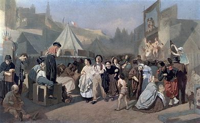 Праздник в окрестностях Парижа. 1864. Государственная Третьяковская галерея