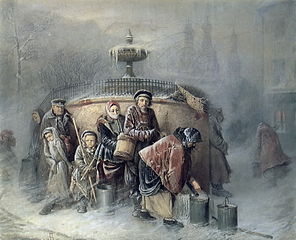 Очередь у бассейна. 1865. Художественный музей Беларуси