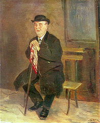 Старик на скамейке. 1881. Ростовский музей