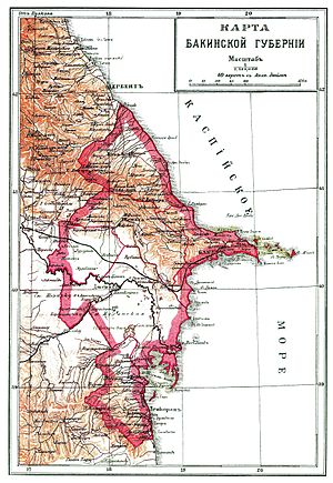Бакинская губерния на карте