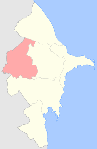 Геокчайский уезд на карте