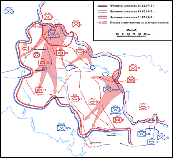 Карта Среднедонской наступательной операции