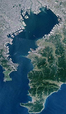 Спутниковый снимок Токийского залива