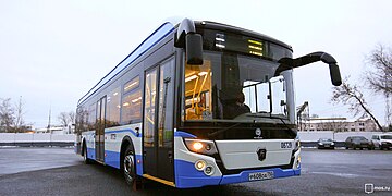 Тестовый ЛиАЗ-6274 на территории Филёвского автобусно-троллейбусного парка, 2017
