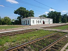 Здание станции Ханженково в 2019 году