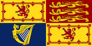 Британский королевский штандарт, используемый в Шотландии.