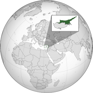 Турецкая Республика Северного Кипра на карте мира