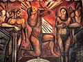 Ороско, Хосе Клементе, деталь росписи «Omnisciencia», 1925 г.; мексиканское социальное реалистическое движение Мексиканская монументальная живопись
