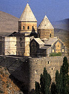 Армянский Монастырь святого Тадевоса (Фаддея) в Западном Азербайджане, первое здание которого по преданию было построено в I веке.