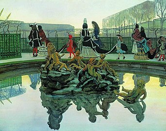 Картина Александра Бенуа «Прогулка короля», 1906
