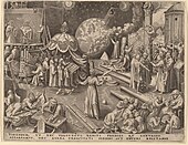 Aллегория Умеренности. 1559. Офорт Ф. Галле по рисунку П. Брейгеля