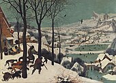 Охотники на снегу. 1565. Дерево, масло. Музей истории искусств, Вена