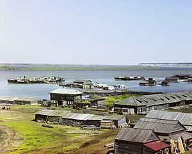 Слияние рек Иртыш и Тобол в Тобольске, 1912 год